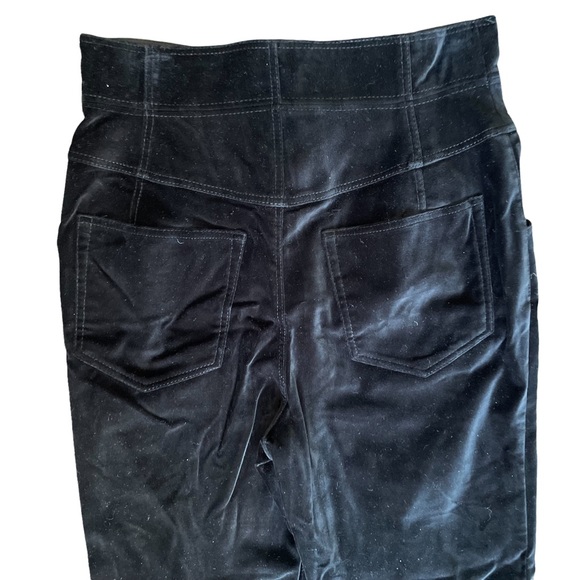 Rebecca Taylor Black Velvet Pants Size 8 - Picture 4 of 8